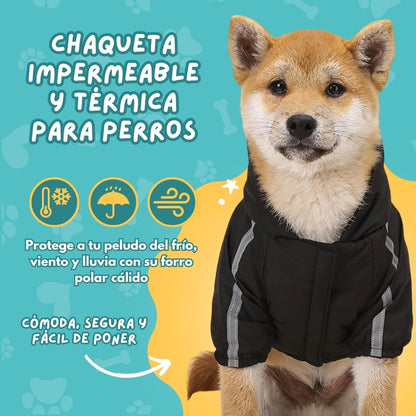Chaqueta Térmica Impermeable para Perros – Protección contra Frío y Lluvia