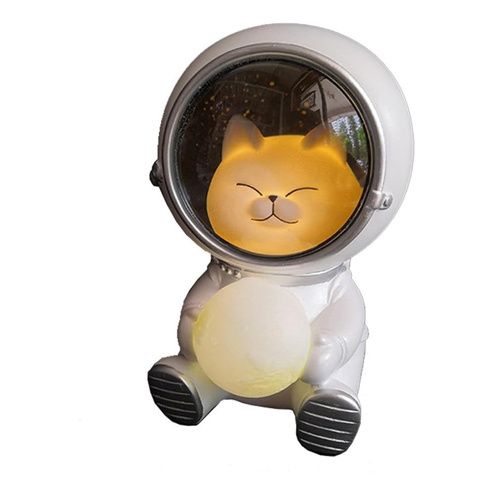 Lámpara Gatito Astronauta – Luz Mágica Decorativa para Habitación